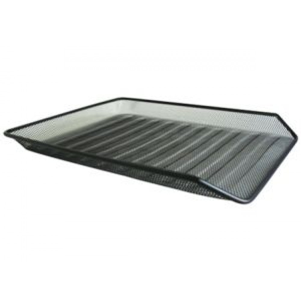 Bandeja Escritorio Metal Simple Rejilla Negro