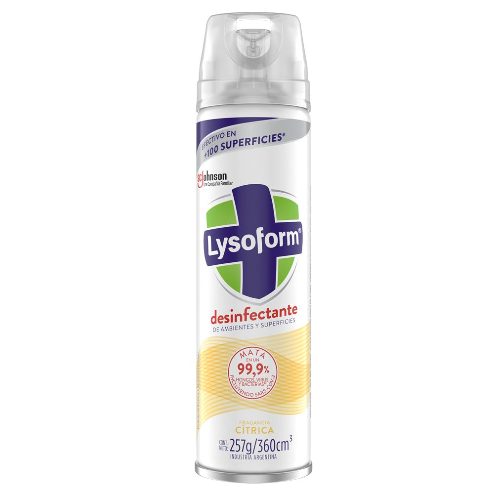 Desinfectante Ambiental Aerosol Cítrico 360 Ml