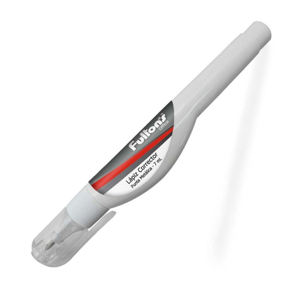 Corrector Líquido Lápiz Punta Metálica Blanco