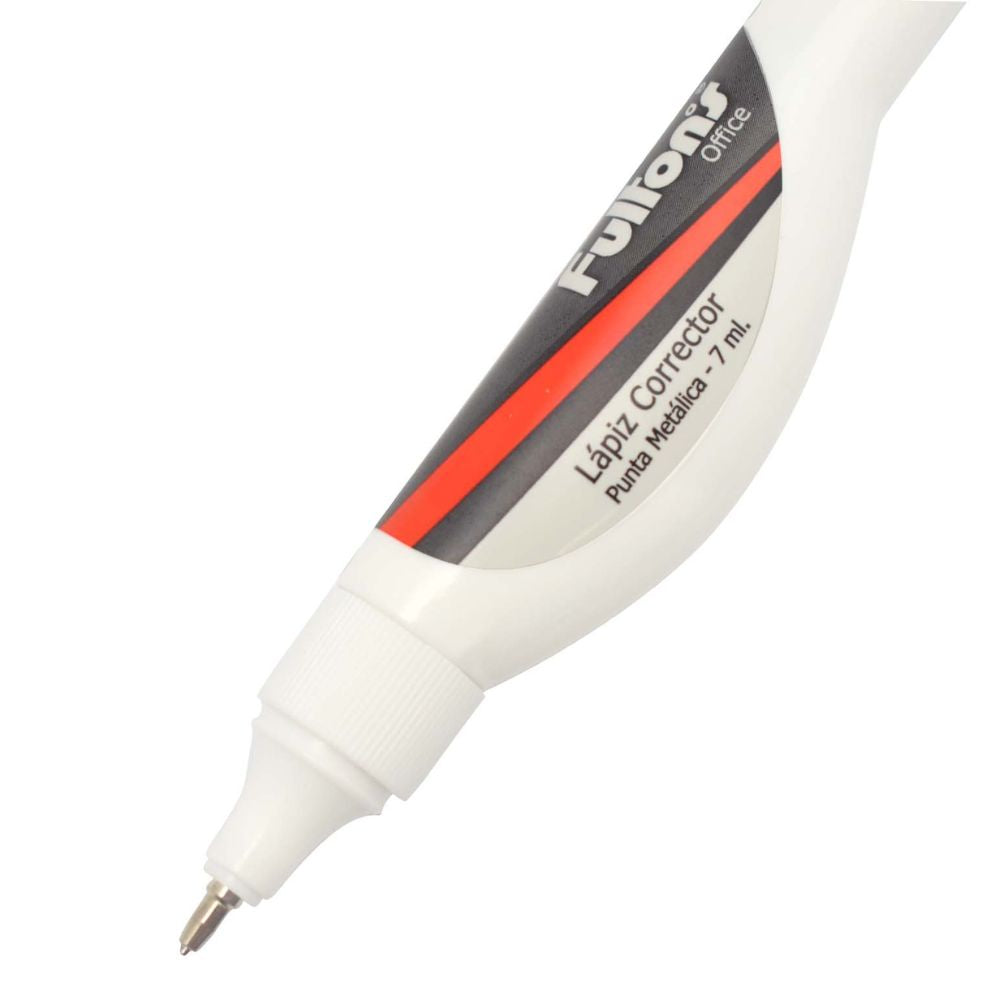 Corrector Líquido Lápiz Punta Metálica Blanco
