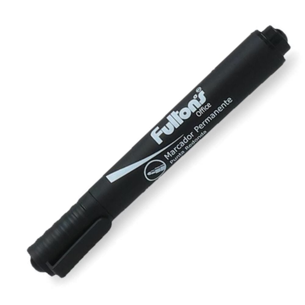 Marcador Permanente Punta Redonda Negro Desechable
