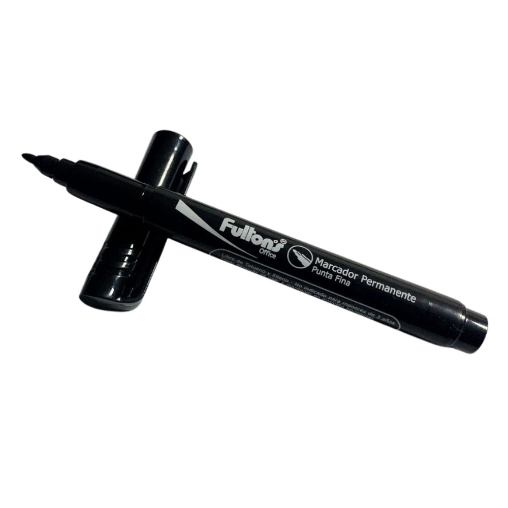 Marcador Permanente Punta Fina Negro Desechable