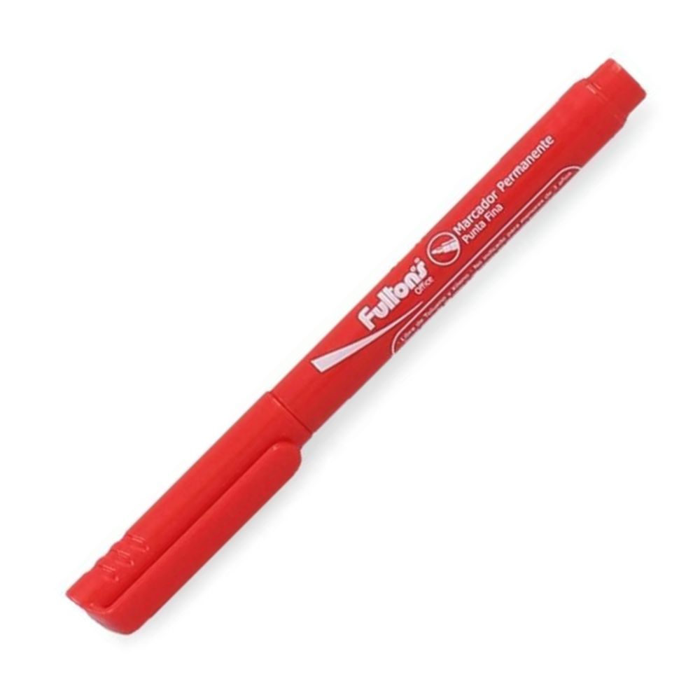 Marcador Permanente Punta Fina Rojo Desechable