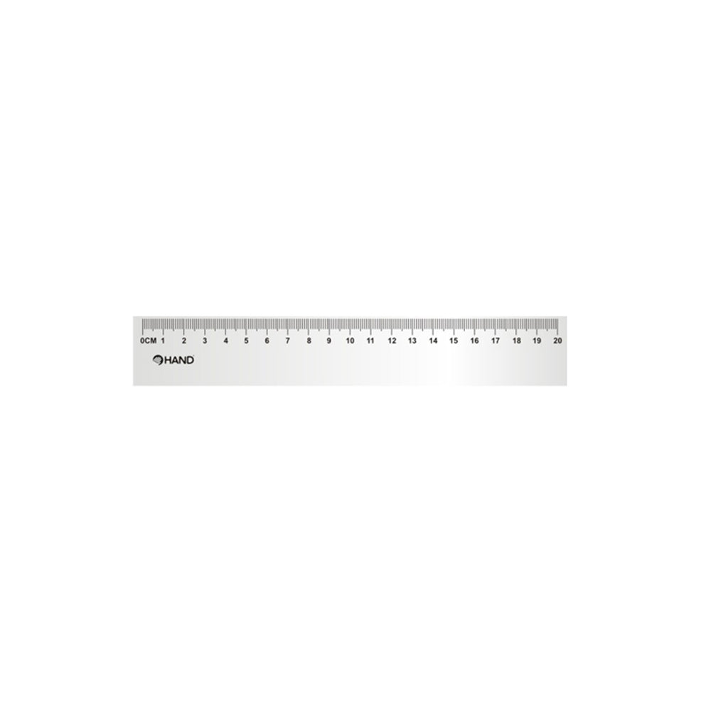 Regla Hand Plástica Biselada 20 cm