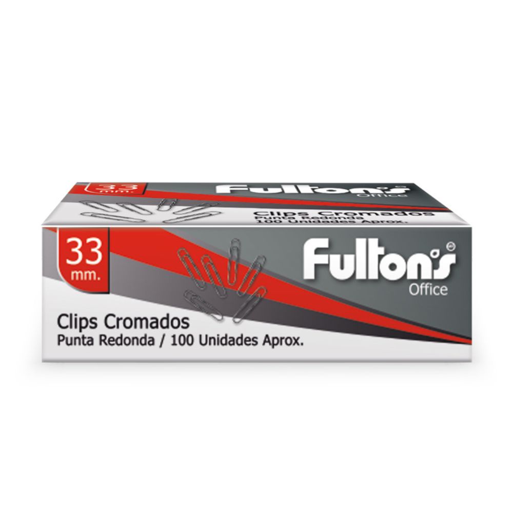 Clips Nº1 Redondo 100 Un 33 mm