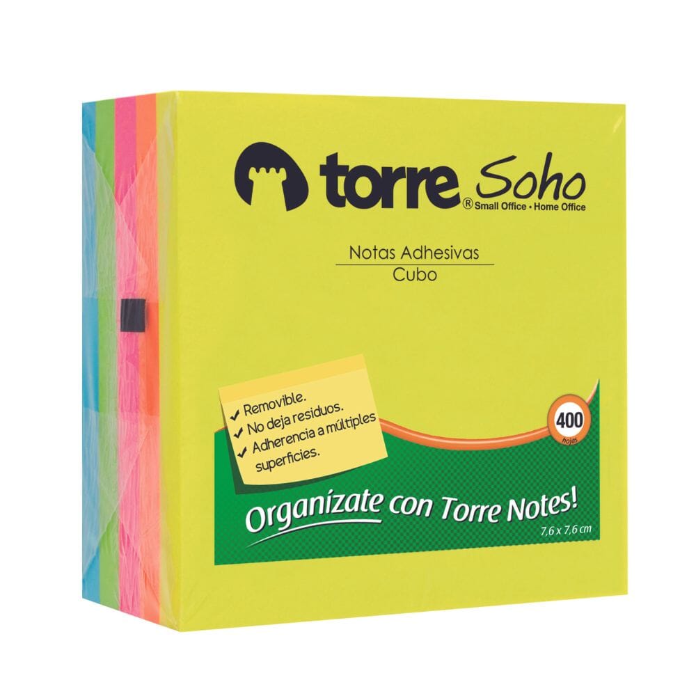 Nota Adhesiva Cubo 7,6 X 7,6 400 Hojas