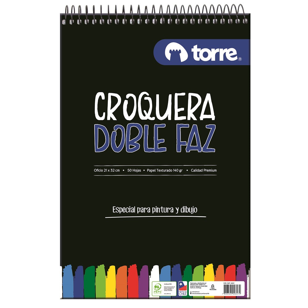 Croquera Oficio 21 X 32 Cm 50 Hojas