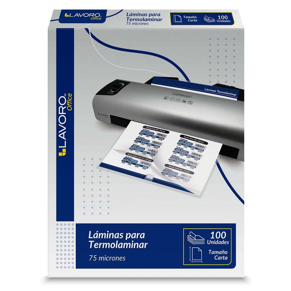 Lamina Termolaminadora 229X290Mm Cta. 100U 75 Micrones