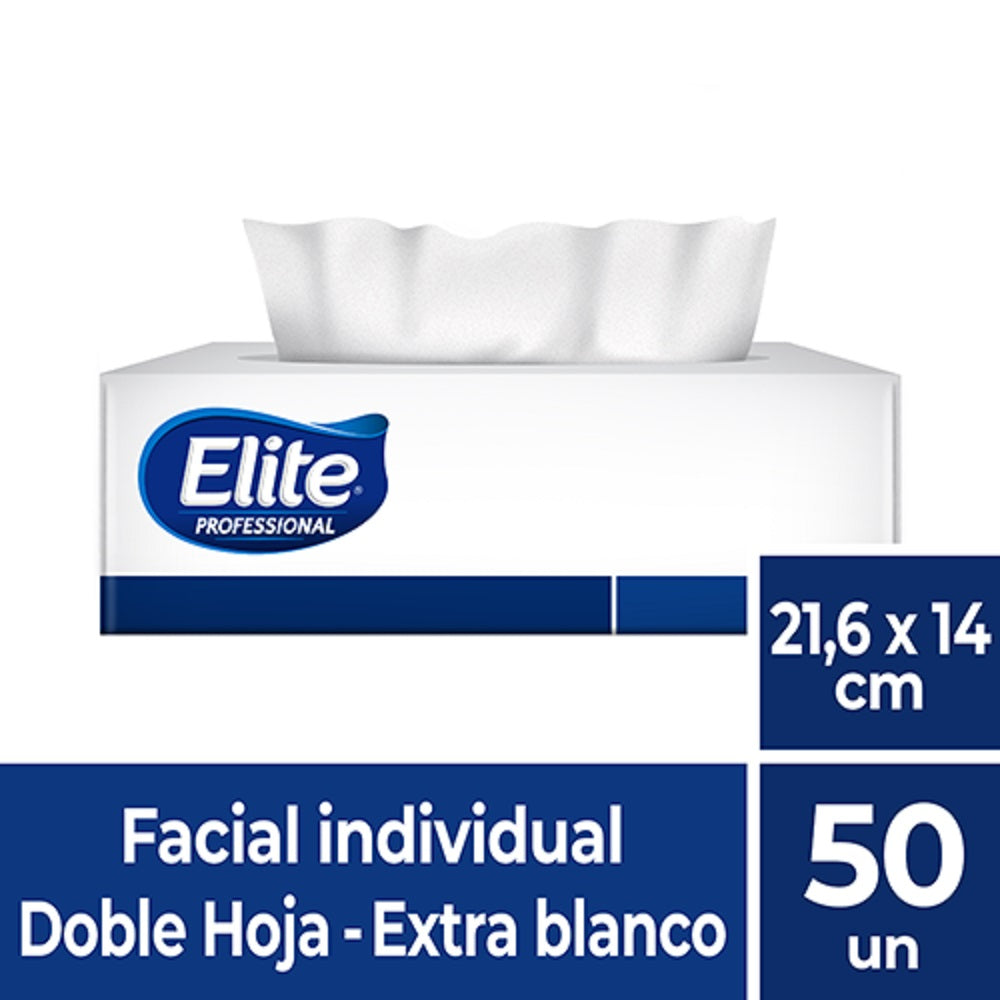 Pañuelo Facial Doble Hoja 50 Unidades Institucional