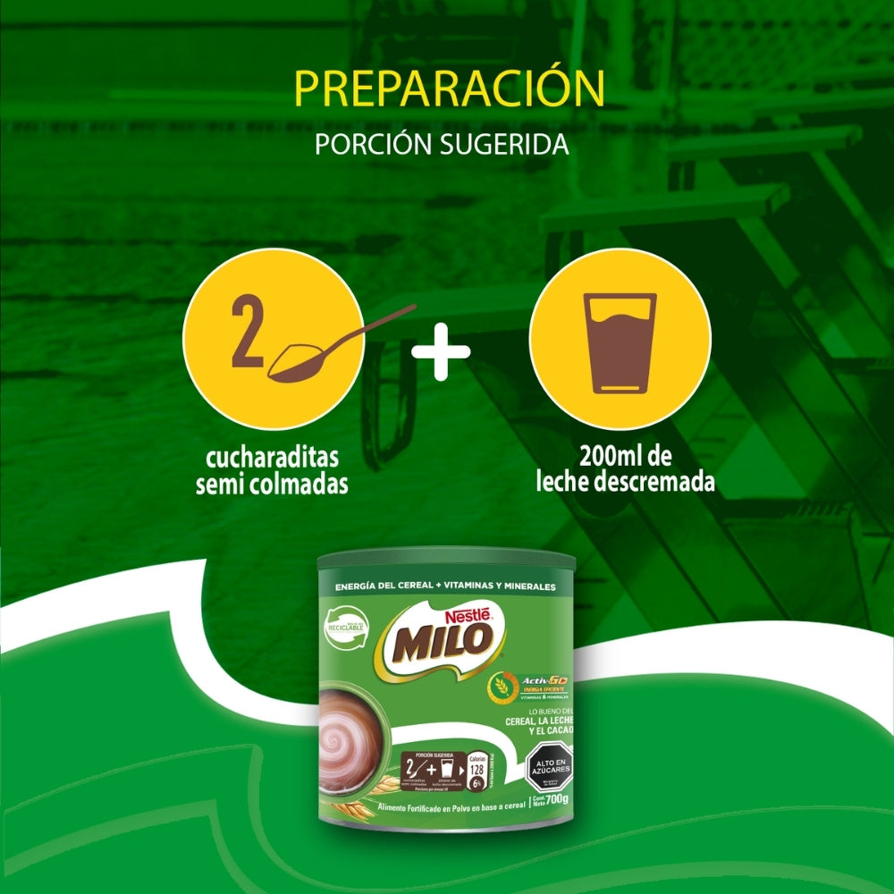 Saborizante para Leche Milo Tarro Activ-Go 700 gr