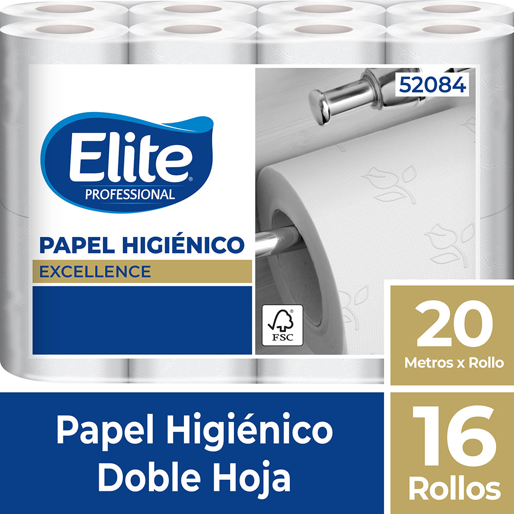 Papel Higiénico Doble Hoja 16 Rollos X 20 Mt
