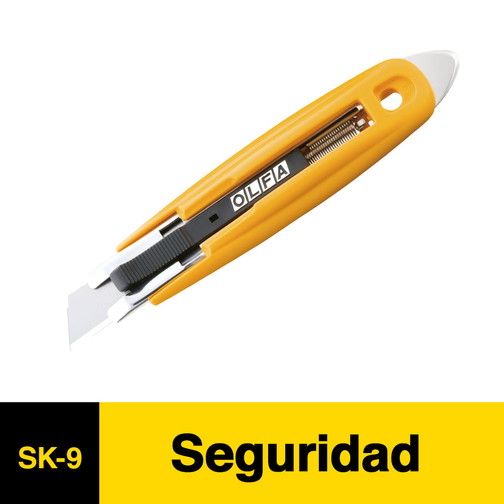 Cuchillo De Seguridad Auto Retractil Y Cortador De Cinta Sk9