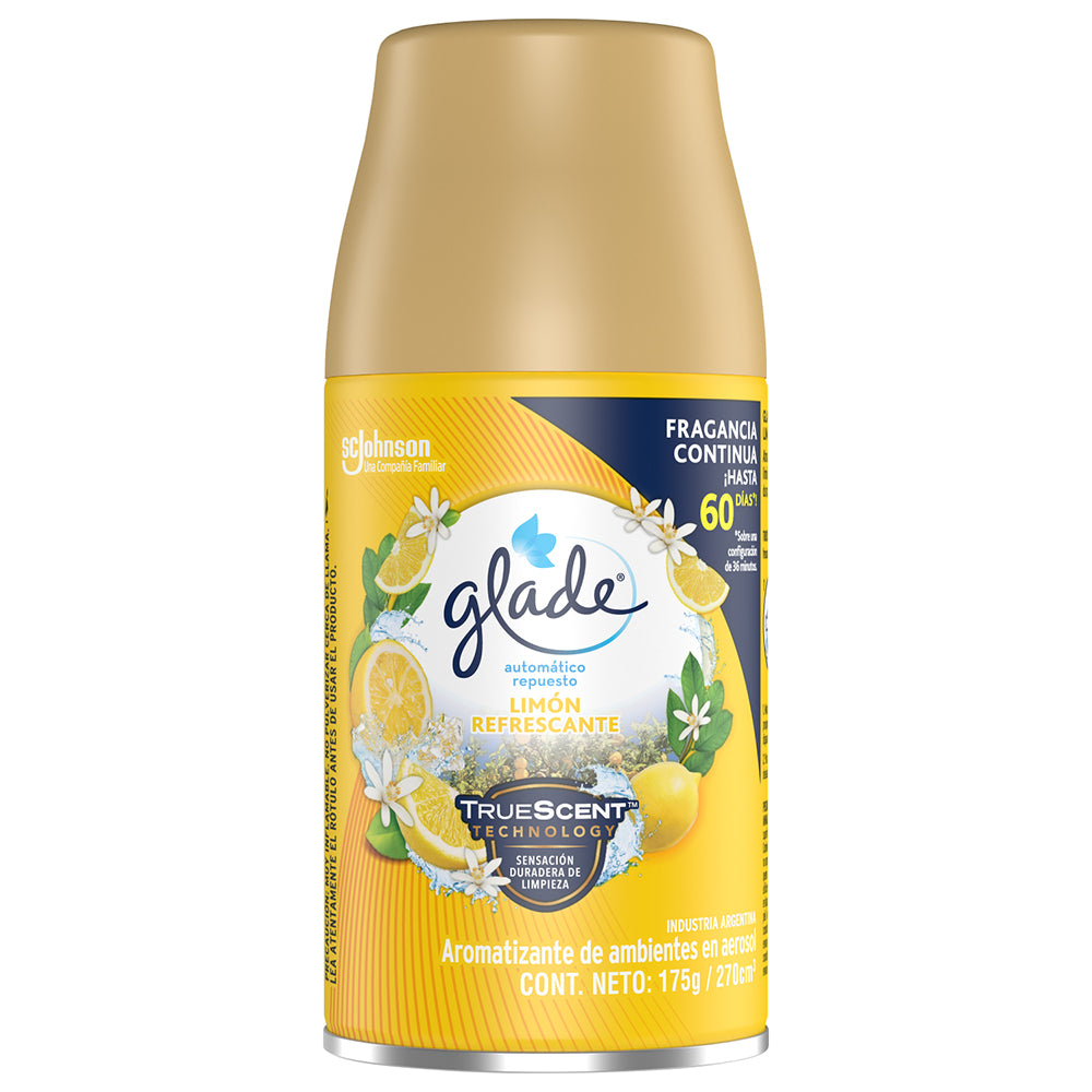 Desodorante Ambiental Aerosol Automático Recarga Limón 270 ml